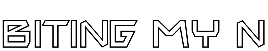 Biting My Nails Outline Font Download Free