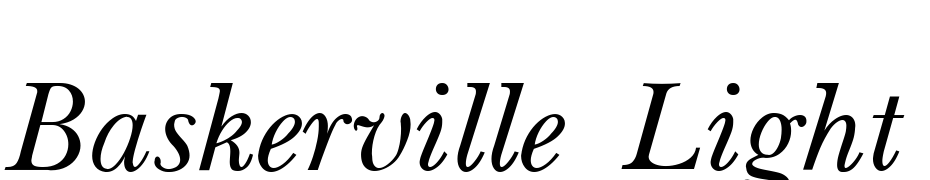 Baskerville Light SSi Light Italic Font Download Free