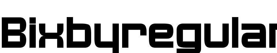 Bixby Regular DB Font Download Free