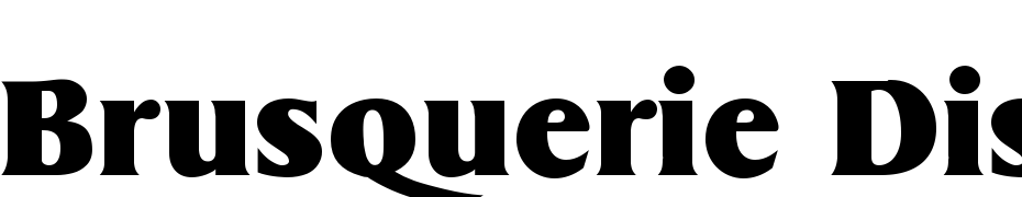 Brusquerie Display SSi Font Download Free