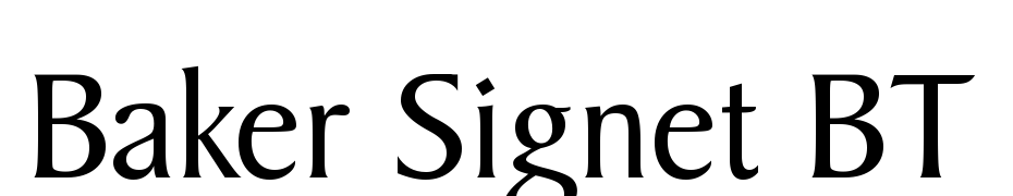 Baker Signet BT Font Download Free