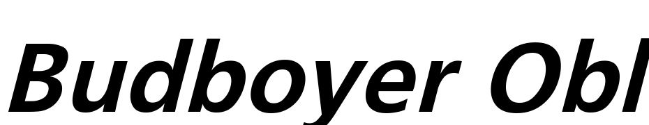 Budboyer Obl Bol Font Download Free