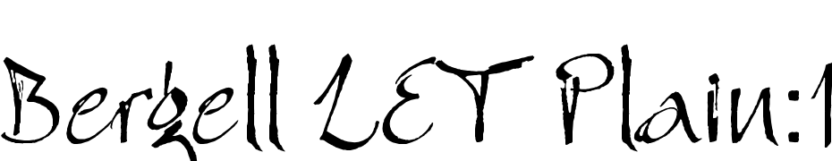 Bergell LET Plain:1.0 Font Download Free