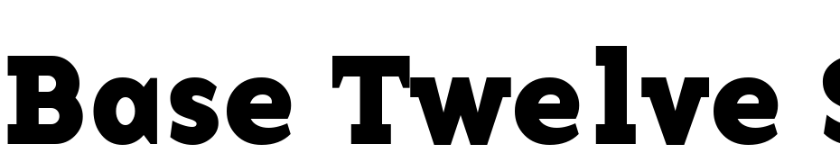 Base Twelve Serif Bold Font Download Free