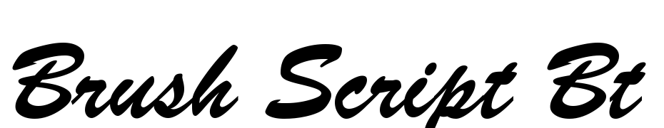 Brush Script BT Yazı tipi ücretsiz indir