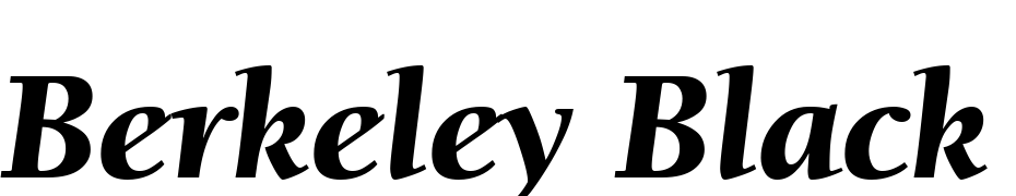 Berkeley Black Italic Font Download Free