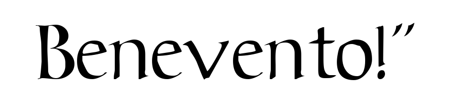 Benevento!" Font Download Free