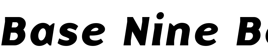 Base Nine Bold Italic Schrift Herunterladen Kostenlos