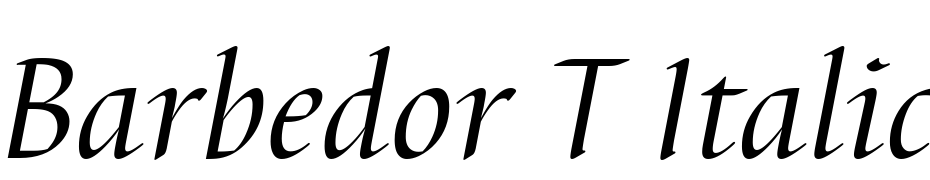Barbedor T Italic Font Download Free