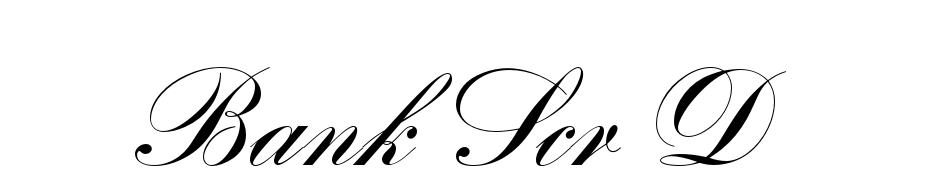 Bank Scr D Font Download Free