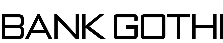 Bank Gothic Regular DB Font Download Free