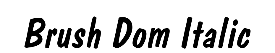 Brush Dom Italic Font Download Free