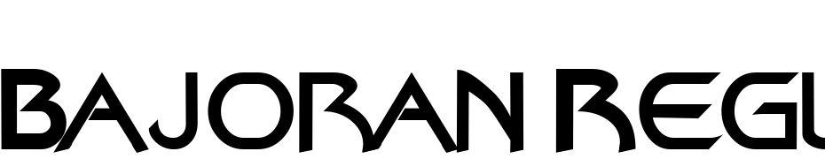 Bajoran Regular Font Download Free