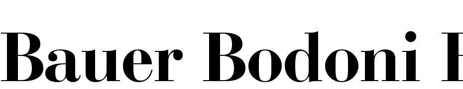 Bauer Bodoni Bold BT Font Download Free
