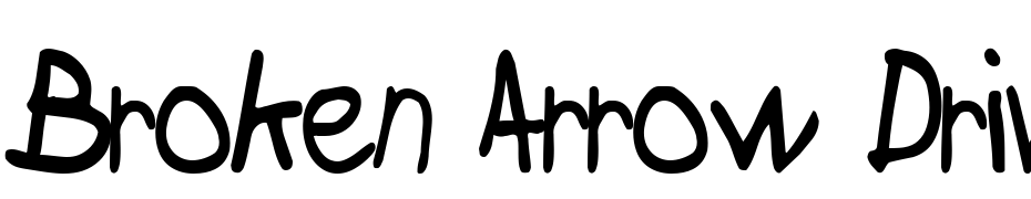 Broken Arrow Drive Regular Font Download Free