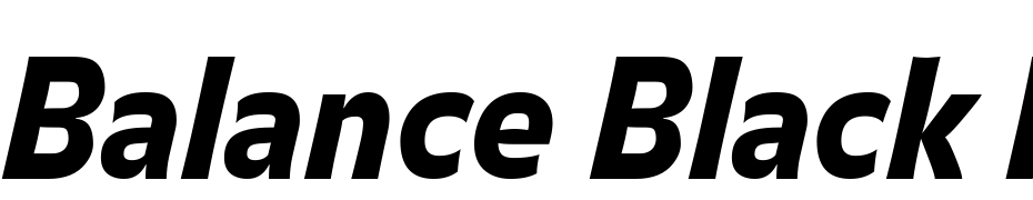 Balance Black Italic Font Download Free