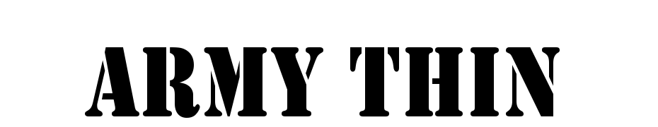 Army Thin Font Download Free