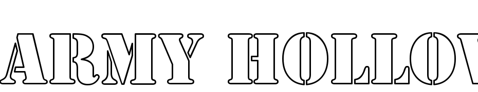 Army Hollow Font Download Free