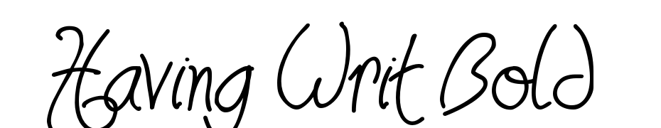 Having Writ Bold cкачати шрифт безкоштовно