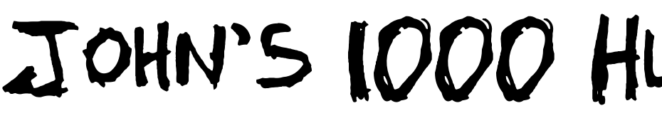 John's 1000 Hurts Font Download Free