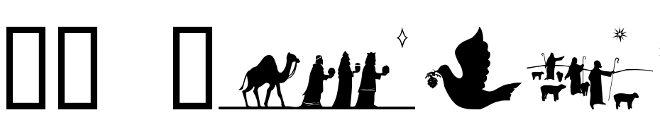 SL Christmas Silhouettes Normal cкачати шрифт безкоштовно