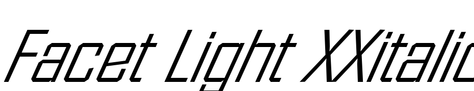 Facet Light XXitalic Regular Font Download Free