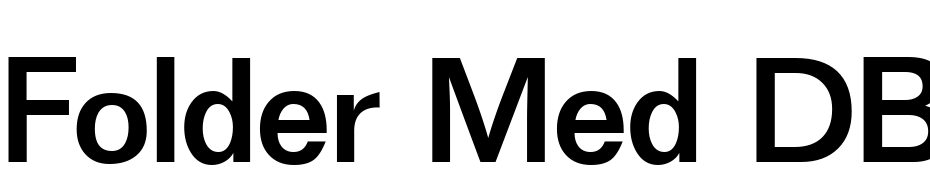 Folder Med DB Bold Font Download Free
