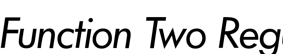 Function Two Regular Italic Scarica Caratteri Gratis