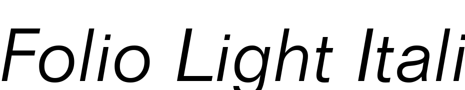 Folio Light Italic BT Font Download Free