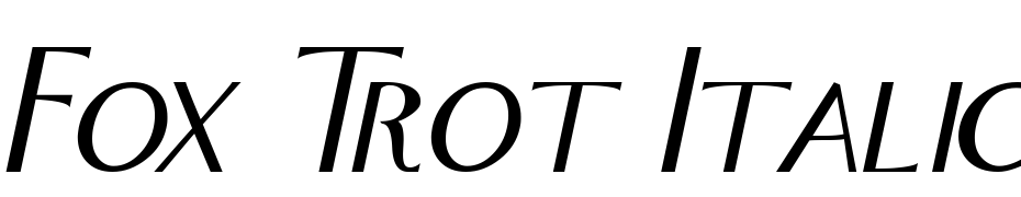 Fox Trot Italic Font Download Free