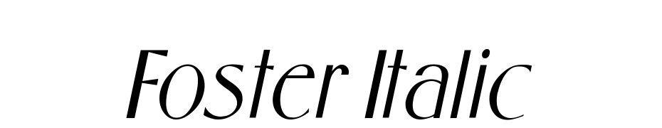 Foster Italic Yazı tipi ücretsiz indir