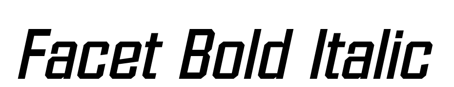 Facet Bold Italic Font Download Free