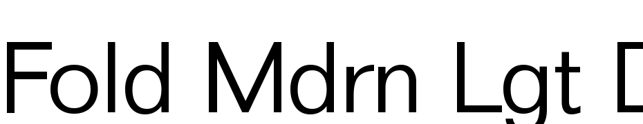 Fold Mdrn Lgt DB Normal Font Download Free