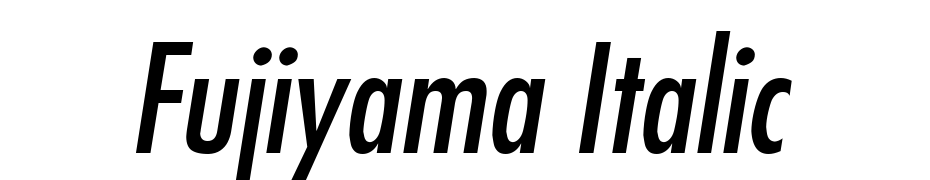 Fujiyama Italic Font Download Free