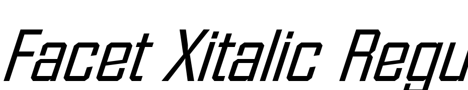 Facet Xitalic Regular Font Download Free