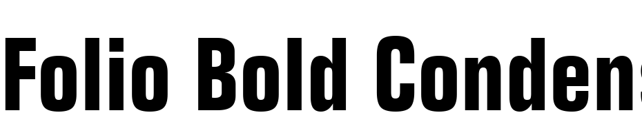 Folio Bold Condensed BT Font Download Free