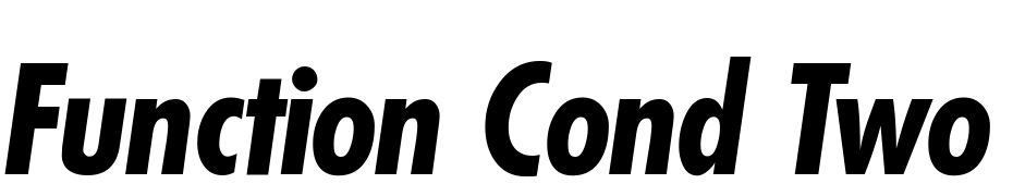 Function Cond Two Bold Italic Font Download Free