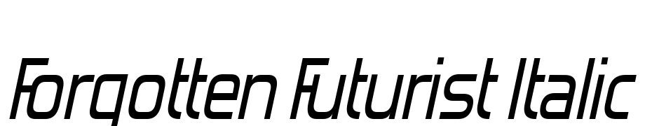 Forgotten Futurist Italic Font Download Free