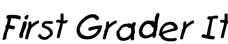 First Grader Italic Font Download Free