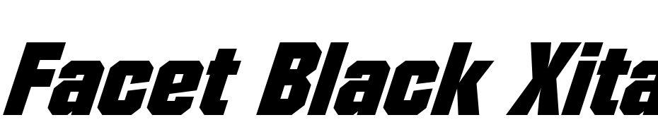 Facet Black Xitalic Regular Font Download Free