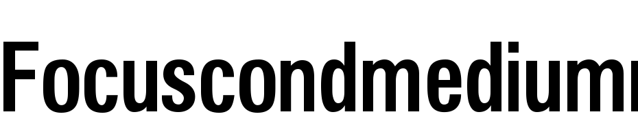 Focus Cond Medium Regular DB Font Download Free
