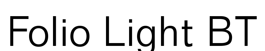 Folio Light BT Font Download Free