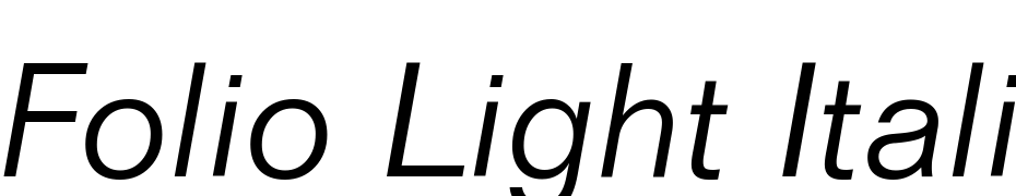 Folio Light Italic BT Font Download Free