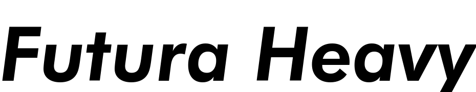 Futura Heavy Italic Bt Font Free Download