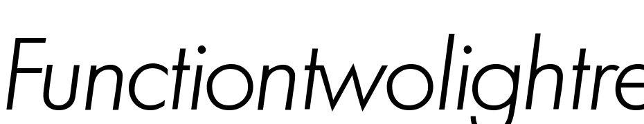 Function Two Light Regular Italic Font Download Free