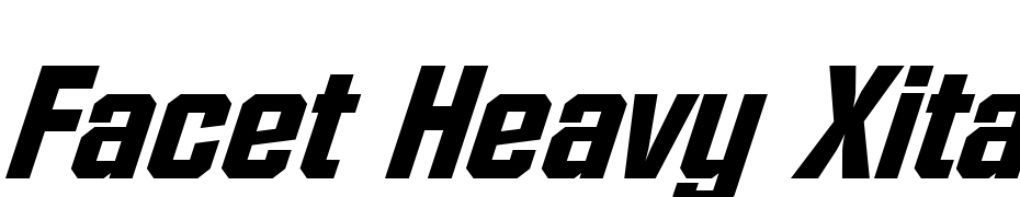 Facet Heavy Xitalic Regular Font Download Free