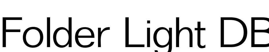 Folder Light DB Normal Font Download Free