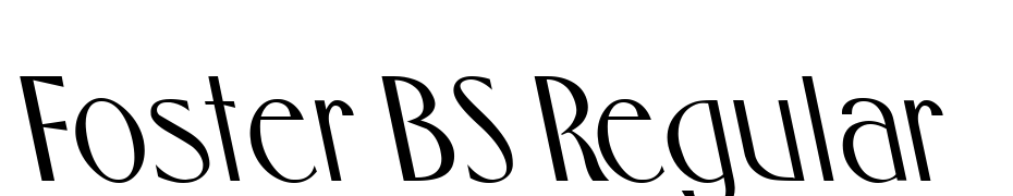Foster BS Regular Font Download Free