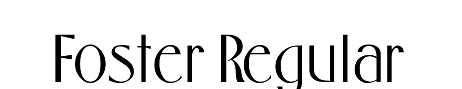 Foster Regular Font Download Free