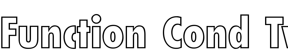 Function Cond Two Out Extrabold Regular DB Font Download Free
